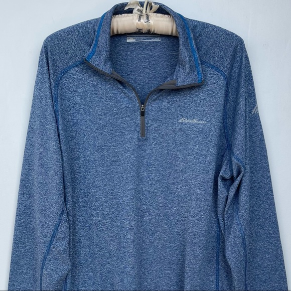 VTG Eddie Bauer Performance Long Sleeve Quarter Zip Athletic Jacket Medium - Picture 7 of 8